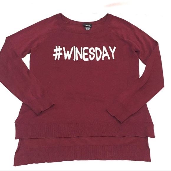💎 Rue 21 burgundy winesday sweater - Picture 4 of 8